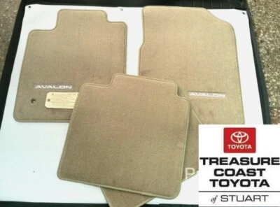 NEW OEM TOYOTA AVALON 2005-2012 TAN (IVORY) FLOOR MATS AND CLIPS  - Image 1 of 2