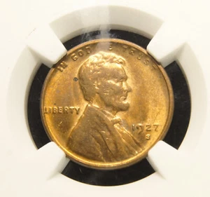 1927-S Lincoln Wheat Cent AU58 NGC - Picture 1 of 3
