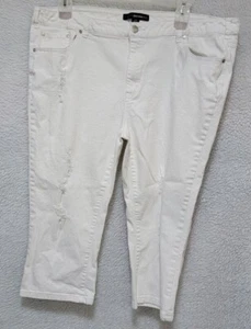 Denim 24/7 Womens Capri Jeans Pants Size 22W White - Picture 1 of 24