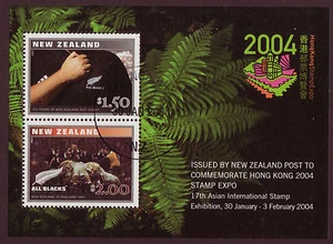 NEW ZEALAND 2004 HONG KONG STAMP EXHIBITION MINISHEET FINE USED - Picture 1 of 1