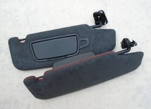 PORSCHE 991 2012 19 CARRERA S GT 3 RS GT 2 SUN VISOR SET ALCANTARA RED STITCHING - Picture 1 of 18