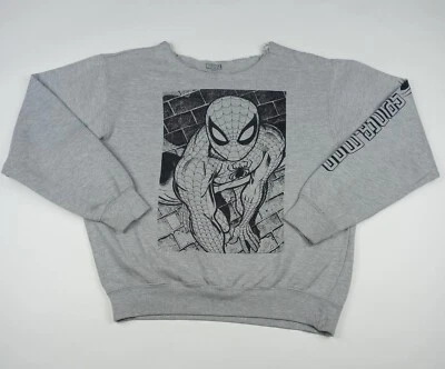 MARVEL Spider-Man Sudadera Suéter Cómics Para Mujer Talla Mediana Pullover Gris Foto 1 de 4