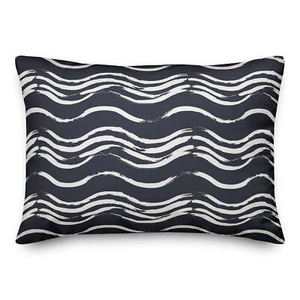 Creative Products Navy Waves 20 x 14 Indoor / Outdoor Pillow - Picture 1 of 3