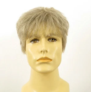 Perruque homme 100% cheveux naturel blanc méché gris ref LAURENT 51 - Imagen 1 de 8