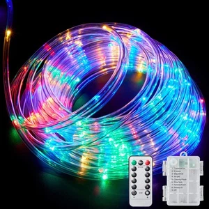 LED Rope Lights Outdoor String Light Battery Powered with Remote Control, 8 M... - Picture 1 of 6