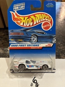 1998 Hot Wheels #657 First Editions 19/40 PANOZ GTR-1 White w/Lace Spoke - Picture 1 of 2