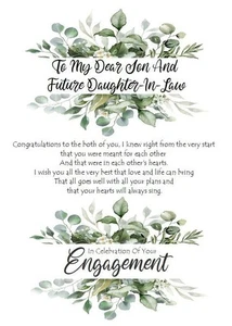 NEW  MY Son & Daughter-In-Law On Your Engagement A5 Card Celebration Love - Picture 1 of 4
