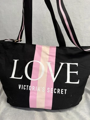 Victoria's Secret сумка с короткими ручками женщин большой любовь холст плеча молнии дорожная сумка - Изображение 1 из 4