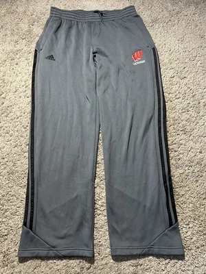 Wisconsin Badgers Mens Lacrosse Sweatpants Grey Team Issued Large Baggy Y2k Vtg - Image 1 of 4