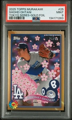 2025 TOPPS TAKASHI MURAKAMI + MLB WORLD TOUR TOKYO SER SHOHEI OHTANI 25/50 PSA 9 - Image 1 of 2