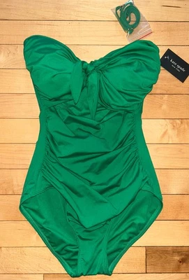NEW ! NWT KATE SPADE New York One-Piece Strapless Swimsuit Forest Glen Size XS - Image 1 of 3