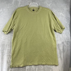 Tommy Bahama T-Shirt Uomo Tg L Verde Misto Seta S/S Girocollo Texturizzato - Foto 1 di 14
