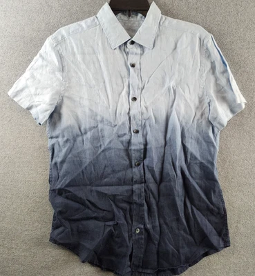 The Men's Store at Bloomingdale's Short-Sleeve DipDyed Linen Classic Fit Shirt S - Image 1 of 4