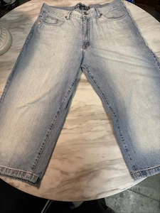 Y2K South Pole Streetwear Denim Long Shorts, Size 34 - Picture 1 of 16