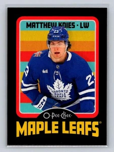 2024-25 O-Pee-Chee #151 Matthew Knies Retro Black Border 057/100-Maple Leafs - Picture 1 of 2