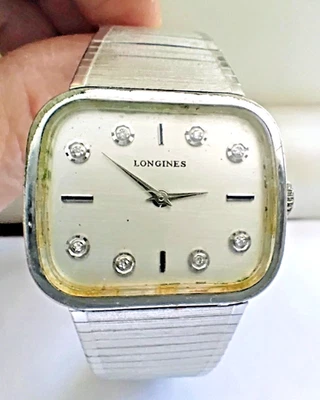 Vintage Longines 8 Diamond 10K RGP 17j Men's Winder Wristwatch for Parts/Repair - Image 1 of 4