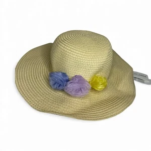 Neu Janie and Jack Mädchen Kleinkind Blumenhut mehrfarbig Strand Sonne Urlaub Kirche - Bild 1 von 3