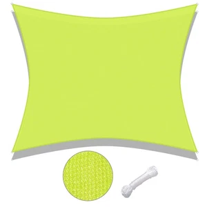 20x16Ft UV Block Rectangle Sun Shade Sail Canopy Outdoor Patio Pool Apple Green - Picture 1 of 12