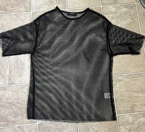 AKIRA Black Sparkle Fishnet Mesh – Size Small - Picture 1 of 10