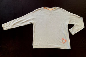 Lisa Todd light blue waffle-knit cotton sweater/ top-M - Picture 1 of 4