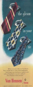 1946 Van Heusen Ties: The Gleam In Your Tie Vintage Print Ad - Picture 1 of 1