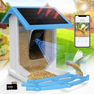 Bird Feeder with Camera, Outdoor Smart Bird Feeder with Solar Panel, 4 MP - Picture 1 of 8