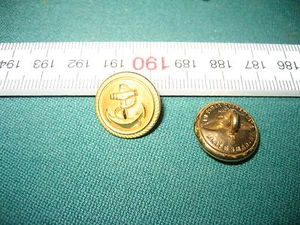 Marine Anker Gold Knopf 17 mm gestempelt Kriegsmarine Feuervergoldet 1 WK? 2 WK? - Picture 1 of 1
