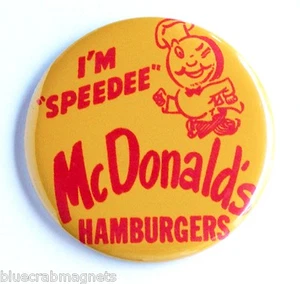 Fast Food Maskottchen KÜHLSCHRANKMAGNET (2,25 Zoll) Hamburger Schild Werbung - Bild 1 von 3