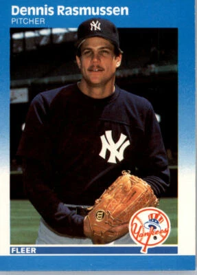 1987 Fleer #110 Dennis Rasmussen New York Yankees - Image 1 of 2