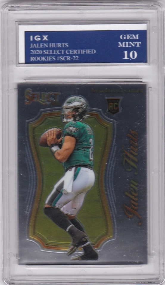 JALEN HURTS ROOKIE CARD 2020 Select Certified GEM MINT 10 Philadelphia Eagles RC - Image 1 of 1