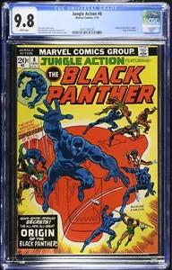 Jungle Action #8 CGC 9.8 WHITE Pages, Origin of Black Panther, *Highest Grade* - Bild 1 von 2