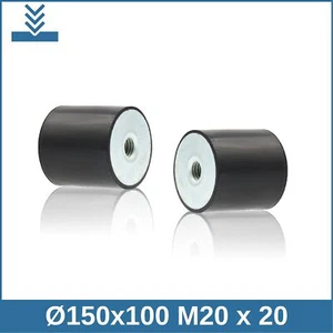 C Ø150x100 M20 x 20 NK 75° Shore Gummi Metall Puffer Silentblock - Picture 1 of 2