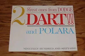 Dodge Dart and Polara 1961 original folleto de ventas 61 Phoenix Pioneer Seneca - Imagen 1 de 2