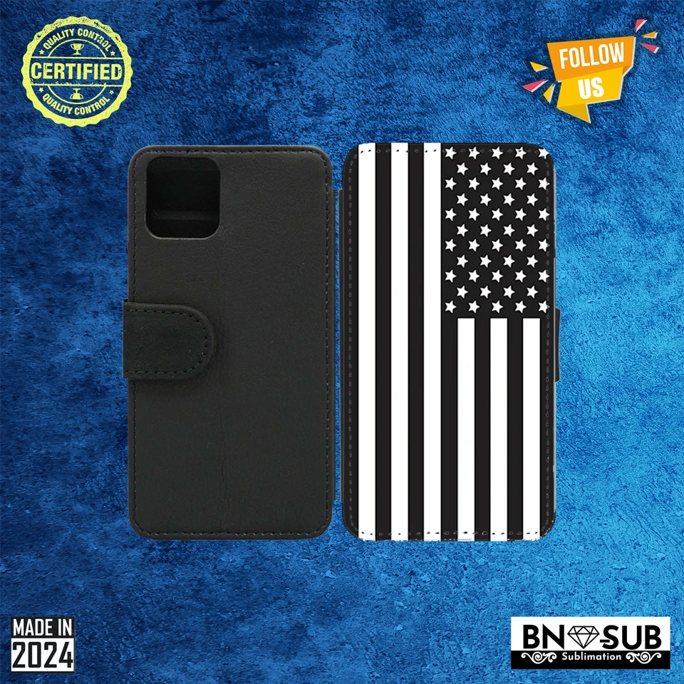 B/W US Flag iPhone Case #2024 #Art #iPhone 15 #0094 - Image 1 of 1