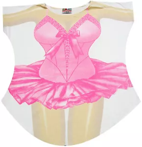 Ballerina Bikini Cover up T-shirt Lady's Fun Wear - Picture 1 of 2