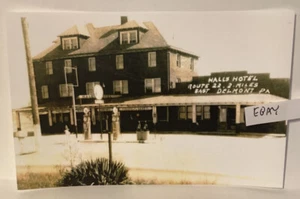 EARLY HALLS HOTEL ROOMS LUNCHES CANDY GAS ROUTE 22 NEAR DELMONT PA. NEW POSTCARD - Picture 1 of 1