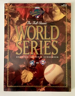 1993 World Series Official Program Phillies vs. Blue Jays Baseball - Image 1 of 4