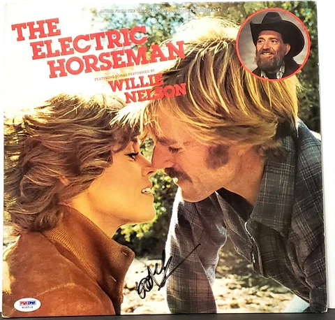 WILLIE NELSON Signed Vinyl, LP "THE ELECTRIC HORSEMAN" Album LP PSA/DNA #W39514 Cover