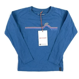 Macpac Kids MTN Beat Tee Long Sleeve Cotton Size 3 New Vallarta Blue - Picture 1 of 4