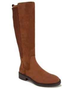 Botas hasta la rodilla Kenneth Cole caramelo para mujer punta redonda tacón plano elástico S218 - Imagen 1 de 12