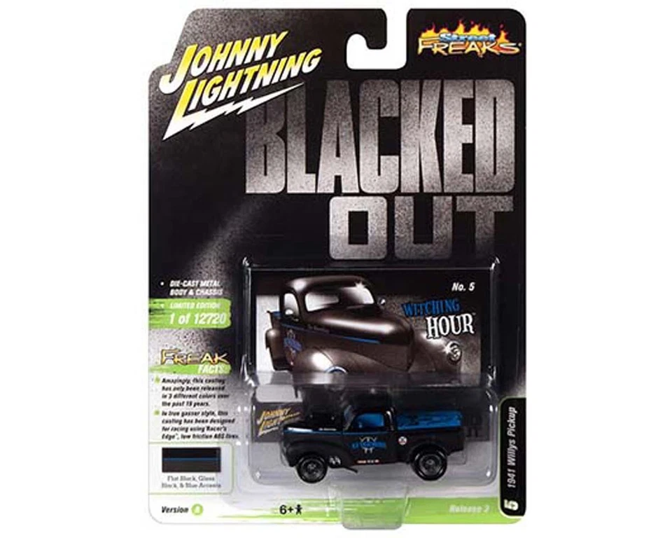 Camioneta Willys Gasser Johnny Lightning 1941 modelo "Blacked Out" JLSP181A-4G Foto 1 de 1