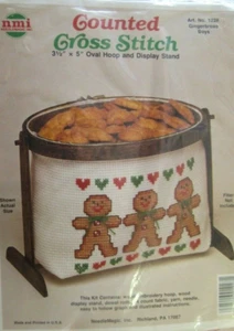 GINGERBREAD BOYS - Kit punto de cruz Needle Magic años 80 #1228 - Imagen 1 de 3