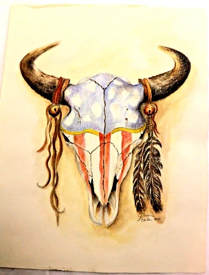 Pintura pastel original "PONY SOLDIER" de Dawn Eagle (GEORGIA DURAND) 1993 9x12 Foto 1 de 4