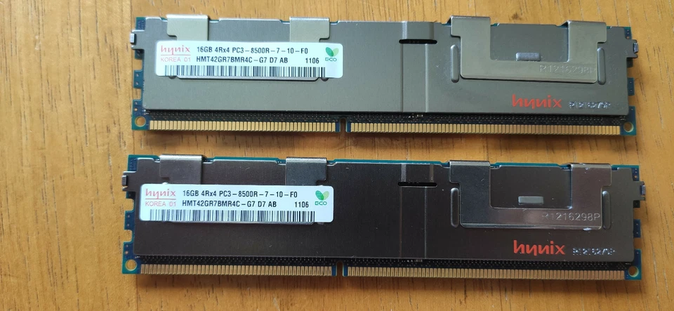 Hynix HMT42GR7BMR4C-G7 DDR3 PC3-8500R 32(2x16Gb) Registered ECC  Memory RAM - Image 1 of 1