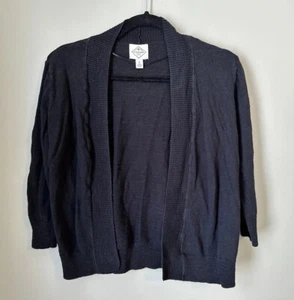 St. Johns Bay black open cardigan girls youth Size Medium M casual school dressy - Picture 1 of 8