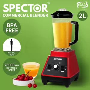 Spector 2L Commercial Blender Mixer Food Processor Juicer Smoothie Ice Crush Red - Picture 1 of 12