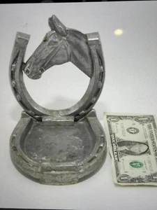 Vintage Horseshoe Horse Head Equestrian display holder RockMount Ranch Wear - Picture 1 of 7