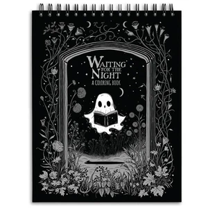 ConQuest Journals Waiting for the Night Coloring Book, Bookish-Themed - Picture 1 of 9