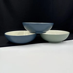 Noritake Colorwave 7" Coupe Müslischalen (1) grün 8485 (2) blau 8484 Steinzeug - Bild 1 von 17