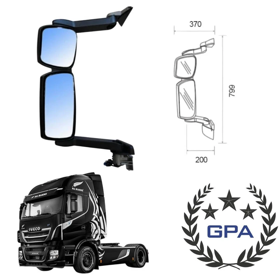 SPECCHIO RETROVISORE SX IVECO STRALIS BRACCIO CORTO 2013-2014-2015-2016-2017 - Immagine 1 di 1